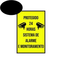 Kit 7 Placa De Monitoramento Por Câmera De Segurança 25X17Cm 3