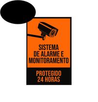 Kit 7 Placa De Monitoramento Por Câmera De Segurança 25X17Cm 4