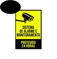 Kit 7 Placa De Monitoramento Por Câmera De Segurança 25X17Cm 6