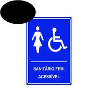 Kit 7 Placa De Sinalização Pvc Sanitário Feminino Acessível - Nt Comunicação Visual