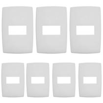 Kit 7 Placa Espelho 4x2 Módulo Horizontal 618505 Pial Plus Kit 7 Placa Espelho 4x2 Módulo Horizontal 618505 Pial Plus