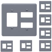 Kit 7 Placas 4x4 5 Módulos Cinza Separados Silentoque 8532 Kit 7 Placas 4x4 5 Módulos Cinza Separados Silentoque 8532