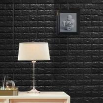 Kit 7 Placas Painel Pvc Espuma Dekor Tijolinho 3D Revestimento de Parede Adesivo 70 x 77cm