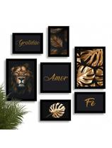Kit 7 Placas Quadros Decorativos Amor Fé 60x70