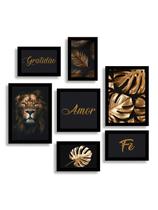 Kit 7 Placas Quadros Decorativos Amor Fé 60x70 Kit 7 Placas Quadros Decorativos Amor Fé 60x70