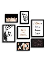 Kit 7 Placas Quadros Decorativos Deus é bom tempo Todo Fé Abstrato Kit 7 Placas Quadros Decorativos Deus é bom tempo Todo Fé Abstrato