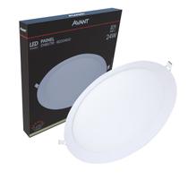Kit 7 Plafon Painel Led Redondo Embutir 24w 4000k Morno 30cm Kit 7 Plafon Painel Led Redondo Embutir 24w 4000k Morno 30cm