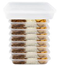 Kit 7 Pote Plástico Com Tampa 1000ml Bpa Free Microondas