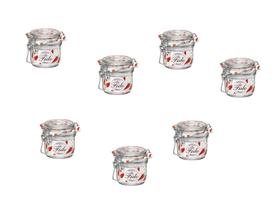 Kit 7 Potes de Vidro Hermético FIDO Terrina 200 ml Ø 83 mm Multiuso
