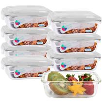 Kit 7 Potes Hermeticos com Tampa 370ML Pequeno Lanche Marmita Kit 7 Potes Hermeticos com Tampa 370ML Pequeno Lanche Marmita