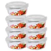 Kit 7 Potes Hermeticos p/ Refeição Mantimentos 620ML Tampa Kit 7 Potes Hermeticos p/ Refeição Mantimentos 620ML Tampa