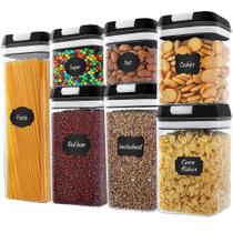Kit 7 Potes Herméticos Porta Alimentos com Trava