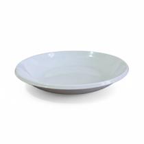 Kit 7 Pratos Elegantes Redondos Melamina Branco Fundo 22cm Kit 7 Pratos Elegantes Redondos Melamina Branco Fundo 22cm