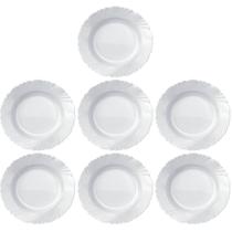 Kit 7 Pratos Fundos Duralex Opaline Pétala 23,5cm Brancos Nadir Figueiredo Kit 7 Pratos Fundos Duralex Opaline Pétala 23,5cm Brancos Nadir Figueiredo