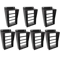 Kit 7 Protetor Grade P/ Porteiro Eletrônico Interfone Universal Preto