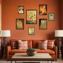 Kit 7 Quadros Decorativos Gustav Klimt Kit 7 Quadros Decorativos Gustav Klimt