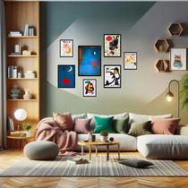 Kit 7 Quadros Decorativos Joan Miró Kit 7 Quadros Decorativos Joan Miró
