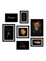 kit 7 Quadros Decorativos Leão Religioso Frases Biblicas Antes De Tudo Fé kit 7 Quadros Decorativos Leão Religioso Frases Biblicas Antes De Tudo Fé