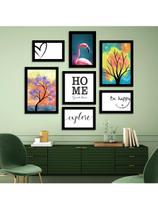Kit 7 Quadros Decorativos Placas Flamingo Explore Arvore Kit 7 Quadros Decorativos Placas Flamingo Explore Arvore