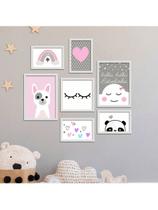Kit 7 Quadros Decorativos Placas Infantil Brilha Brilha Estrelinha Kit 7 Quadros Decorativos Placas Infantil Brilha Brilha Estrelinha