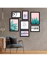 Kit 7 Quadros Decorativos Placas Infantil Nuvem Aquele Que Te Guarda