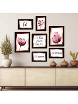 Kit 7 Quadros Decorativos Placas Lar Doce Lar Rose Kit 7 Quadros Decorativos Placas Lar Doce Lar Rose