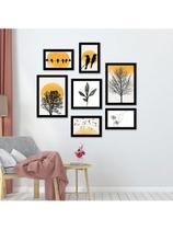 Kit 7 Quadros Decorativos Placas Natureza Amarela Kit 7 Quadros Decorativos Placas Natureza Amarela