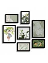 Kit 7 Quadros Decorativos Placas Verde Natureza Kit 7 Quadros Decorativos Placas Verde Natureza