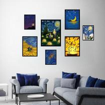 Kit 7 Quadros Decorativos Van Gogh