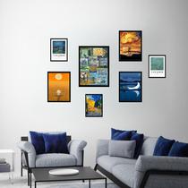 Kit 7 Quadros Van Gogh Paisagens - com vidro