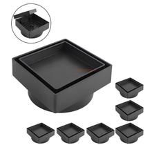 Kit 7 Ralo Oculto Invisível Quadrado 10x10cm Plástico Com Tela Para Banheiro - AMZ Kit 7 Ralo Oculto Invisível Quadrado 10x10cm Plástico Com Tela Para Banheiro - AMZ