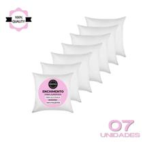 Kit 7 Refil Enchimento 45X45 Almofada Fibra Siliconada 300g