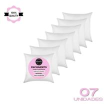 Kit 7 Refil Enchimento 45X45 Almofada Fibra Siliconada 300G Kit 7 Refil Enchimento 45X45 Almofada Fibra Siliconada 300G