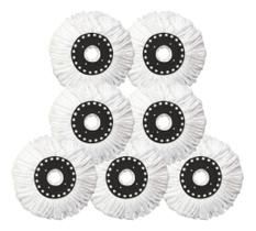 Kit 7 Refil Mop Balde Giratório 360 Microfibra Branco 7 Und Kit 7 Refil Mop Balde Giratório 360 Microfibra Branco 7 Und