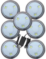 Kit 7 Refletor Lampada Flexy Sem Adaptador 4,5w Branco 20M