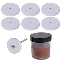 Kit 7 Roda de Borracha 22mm Haste Pasta Polir Micro Retífica