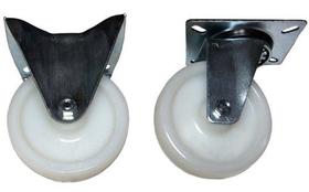 Kit 7 Rodizios Placa Roda 4pol. Nylon (3 Giratorio + 4 Fixo) Kit 7 Rodizios Placa Roda 4pol. Nylon (3 Giratorio + 4 Fixo)