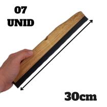 Kit 7 Rodo De Limpeza De Madeira 30cm Cabo Resistente Kit 7 Rodo De Limpeza De Madeira 30cm Cabo Resistente