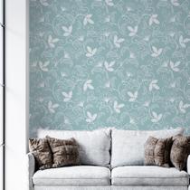 Kit 7 Rolos Papel De Parede Adesivo Floral ul Branco 3,0M