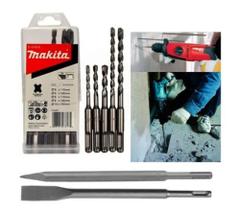 Kit 7 Sds Plus Pra Martelete Makita Bosch Dewalt Profissiona