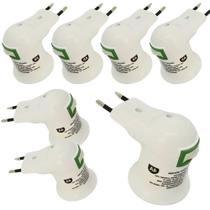 Kit 7 Soquetes Adaptadores E27 com Botão Liga/Desliga Bivolt 127/220V Padrão Brasileiro Kit 7 Soquetes Adaptadores E27 com Botão Liga/Desliga Bivolt 127/220V Padrão Brasileiro