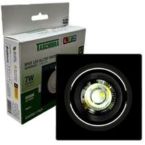 Kit 7 Spot Led Quadrado Preto Embutir 7w Branco Neutro 4000K Kit 7 Spot Led Quadrado Preto Embutir 7w Branco Neutro 4000K