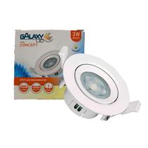 Kit 7 Spot Led Redondo 3w Direcionavel Branco Frio 6500K