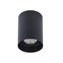 Kit 7 Spot Sobrepor Ar70 Redondo Preto Direcionavel Zan94