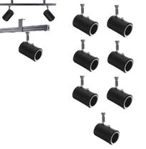 Kit 7 Spot Trilho Perfilado Eletro calha Par20 Bulbo OL8