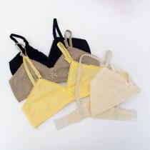 kit 7 sutia infantil juvenil roupa íntima adolescente de algodão sem bojo atacado