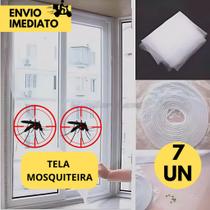 Kit 7 Telas Mosquiteira Janelas Anti-inseto Mosquito 150x180 para Janelas Proteção Contra Pernilongo