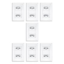 Kit 7 Tomadas Dupla Padrão 2p+t 4x2 20a Evidence - Fame