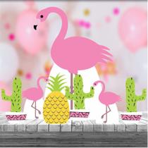 Kit 7 Totem Display Flamingo Festa Aniversário
