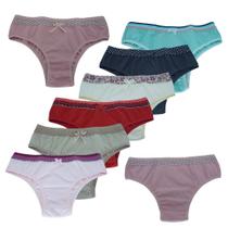 Kit/7 un - Calcinhas Premium de Cottom Adulto, Cintura Alta com cós, Tamanho G Kit/7 un - Calcinhas Premium de Cottom Adulto, Cintura Alta com cós, Tamanho G